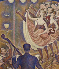 Bailarines de cancán, pintura de Georges Seurat