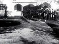 1912 Relief of Lucknow film still 08m 04s-Highlanders played by 2nd Bn., The Queen's (Royal West Surrey) Regiment at Walsingham House, Bermuda.jpg