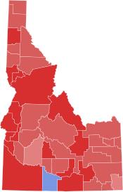 1918 United States Senate election in Idaho results map by county.svg