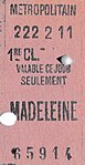 « PX » trace Ticket de 1re classe émis le 222e jour de l’année 1922, soit le jeudi 10 août 1922.