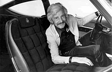 Cassini showing off the interior trim he designed 1974 AMC Matador with Oleg Cassini PRfoto.jpg