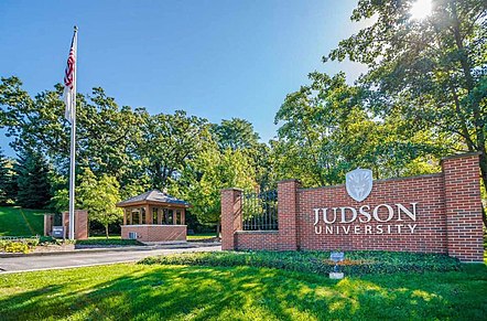 Entrance to Judson University in Elgin, Illinois, affiliated with the Convention.