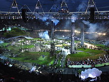 "And I Will Kiss" was the music played during the Pandemonium section of the 2012 summer Olympics opening ceremony, portraying the Industrial Britain. 2012 Summer Olympics opening ceremony, Industrial Britain (cropped).jpg