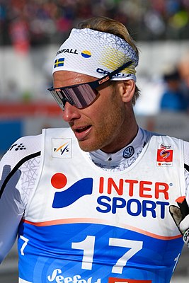 20190303 FIS NWSC Seefeld Miesten SM 50 km yhteislähtö Daniel Rickardsson 850 7139.jpg