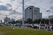 English: Local line of solidarity during mass protests. Minsk, Belarus Русский: Местная цепь солидарности во время массовых протестов. Минск, Беларусь