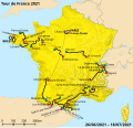 Derivative version: 2021 TdF route map