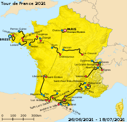 2021 Tour de France map.svg