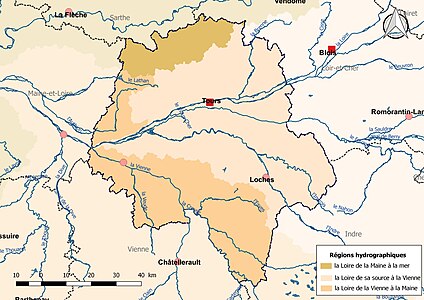 Le territoire de lIndre-et-Loire se répartit en 2 régions hydrographiques.