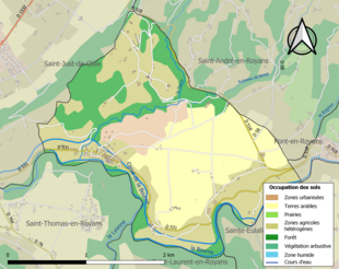 Mappa a colori che mostra l'uso del suolo.