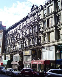 These buildings (47-55 West 28th Street) and others on West 28th Street between Sixth Avenue and Broadway in Manhattan housed the sheet-music publishers that were the center of American popular music in the early 20th century. The buildings shown were designated as historic landmarks in 2019. 47-55 West 28th Street.jpg