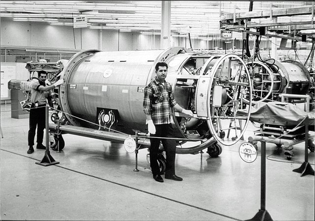 Agena spacecraft production line at Lockheed