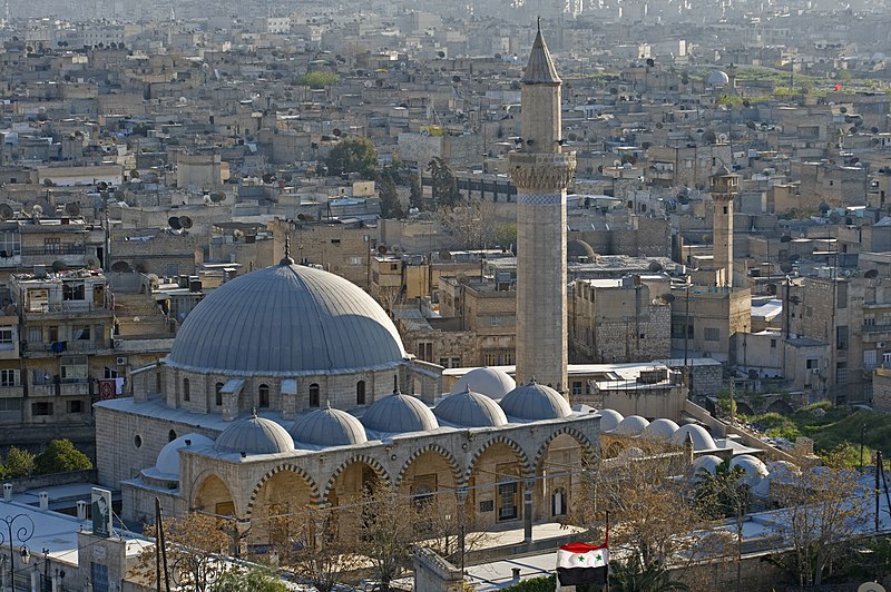 File:Aleppo citadel view of al-Khusruwiye mosque 9295.jpg