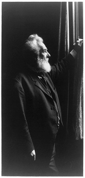 File:Alexander Graham Bell, three-quarter length portrait, standing, facing right, by window LCCN93515341.jpg