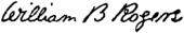 signature de William Barton Rogers