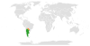 Location map for Argentina and Paraguay.