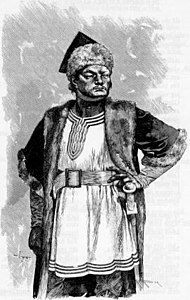 Attila the Hun in an illustration in the Poetic Edda