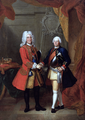 Gemälde von Louis de Silvestre: Friedrich Wilhelm I. und August II. im Jahre 1729