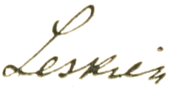signature d'August Leskien