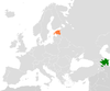Location map for Azerbaijan and Estonia.