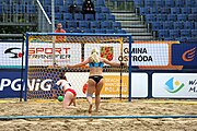 Deutsch: Beachhandball Europameisterschaften 2019 (Beach handball Euro); Tag 5: 6. Juli 2019 – Frauen, Halbfinale, Kroatien-Dänemark 1:2 (12:19, 17:10, 4:7) English: Beach handball Euro; Day 5: 6 July 2019 – Semifinal Men – Croatia-Denmark 1:2 (12:19, 17:10, 4:7)