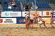 Deutsch: Beachhandball Europameisterschaften 2019 (Beach handball Euro); Tag 5: 6. Juli 2019 – Frauen, Halbfinale, Ungarn-Niederlande 2:0 (19:16, 15:12) English: Beach handball Euro; Day 5: 6 July 2019 – Semifinal Women – Hungary-Netherlands 2:0 (19:16, 15:12)