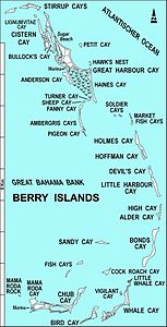 Karte der Berry Islands