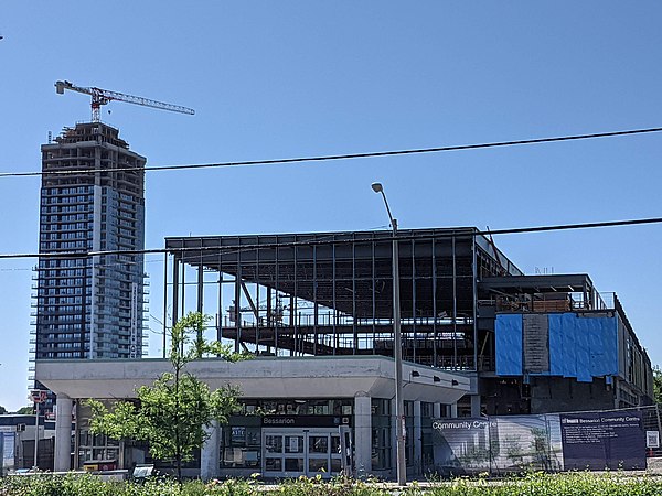 Concord Park Place transit-oriented residential development under construction by Bessarion station, 2021