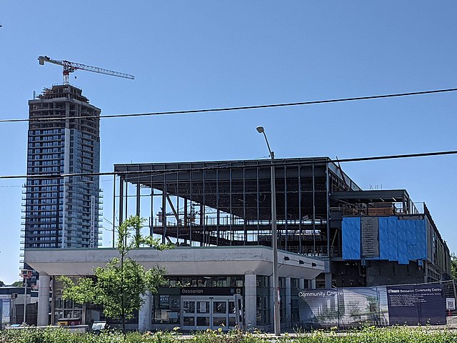 Concord Park Place transit-oriented residential development under construction by Bessarion station, 2021