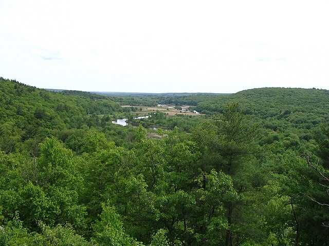 A typical summer view in the Blackstone Valley near Uxbridge, Massachusetts