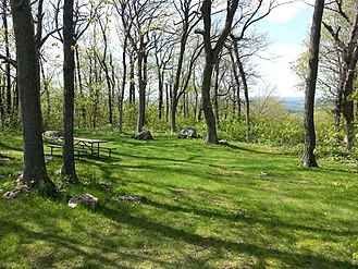 View of and from the northern slope