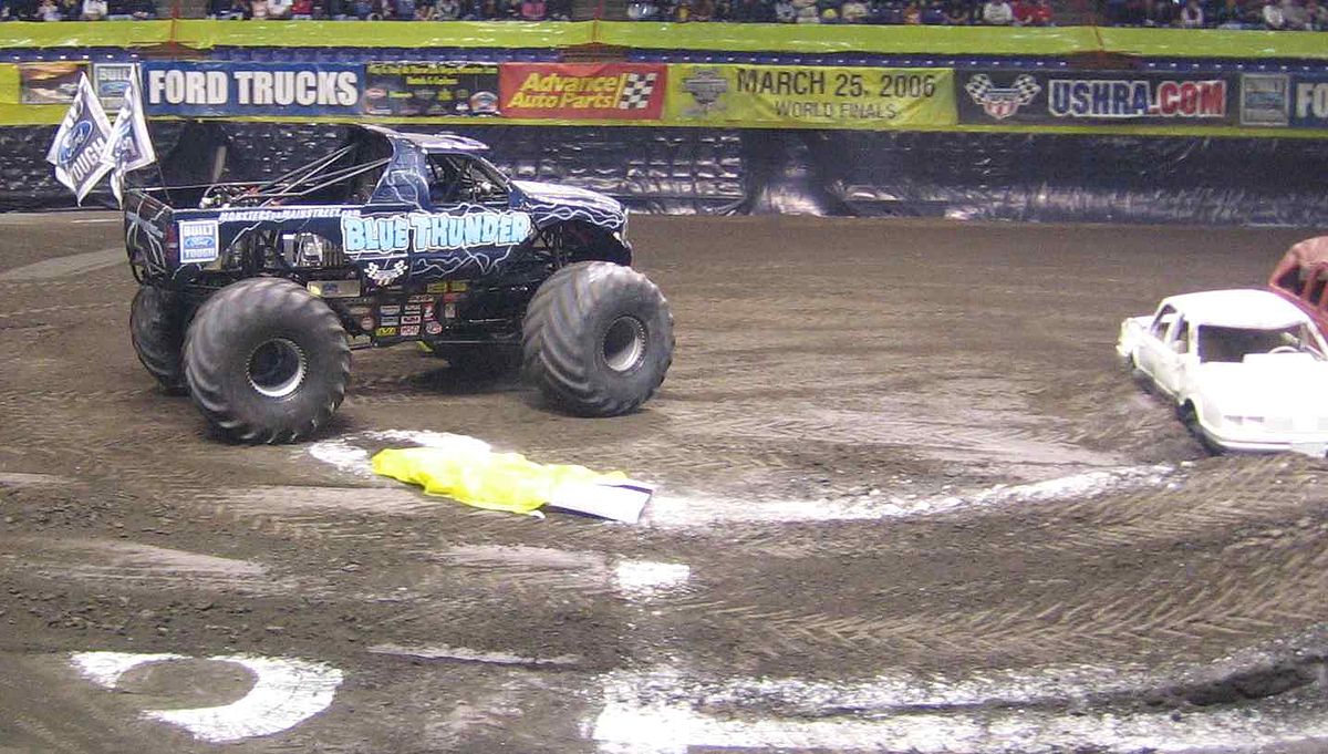 blue thunder monster truck wallpaper