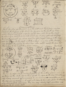 19th century book of incantations, written by a Welsh physician Book of incantations f.7v.png