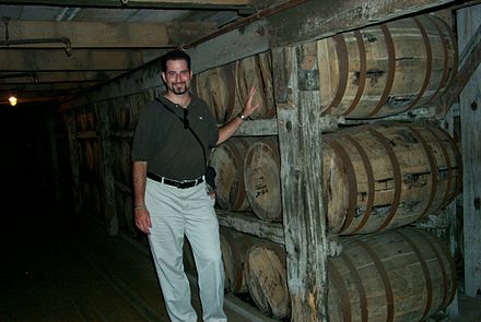 Bourbon casks at the Buffalo Trace distillery