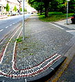 Street mosaic pavement
