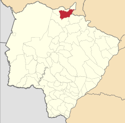 Localização de Pedro Gomes em Mato Grosso do Sul