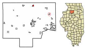 Bureau County Illinois Incorporated and Unincorporated areas Ohio Highlighted.svg