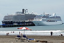 Cruise ships on call at Puntarenas Port in the Pacific. CRI 04 2013 Cruceros Puntarenas 6298.JPG
