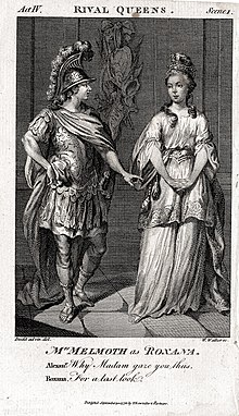 Charlotte Melmoth as Roxana in Lee's The Rival Queens (Drury Lane Theatre, February 1777)