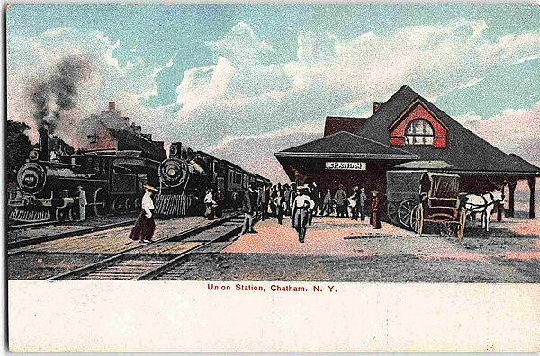 Early-20th-century postcard of the station