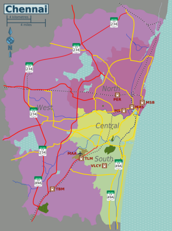 chennai travel map