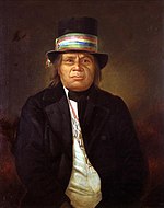 Menominee Chief Oshkosh'un portresi