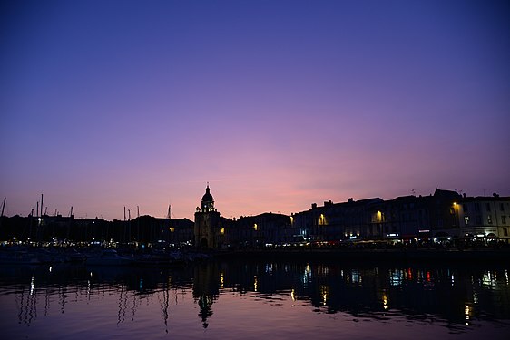 backlight at the La Rochelle city, France