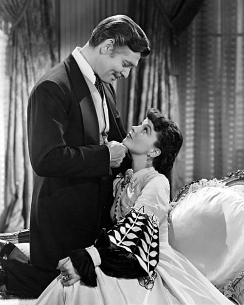 Publicity photo of Clark Gable and Vivien Leigh as Rhett and Scarlett