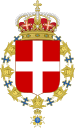 Coat of Arms of Victor Emmanuel III of Italy (Order of the Seraphim).svg