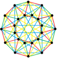 4{3}4, or , with 24 vertices and 24 4-edges shown in 4 sets of colors[17]