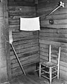 Walker Evans. Corner of kitchen in Floyd Burroughs' cabin, Alabama. 1936.