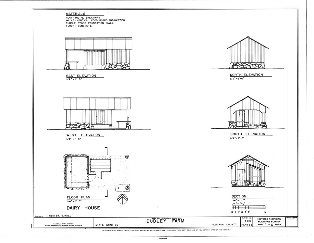 File Dairy House  Elevations  Floor Plan  and Section 
