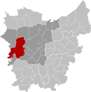 Deinze East-Flanders Belgium Map.svg