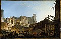 La Foire Saint-Germain après l'incendie dans la nuit du 16 au 17 mars 1762 (vers 1762), Paris, musée Carnavalet.