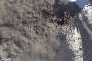 Ash plume on April 17, 2010